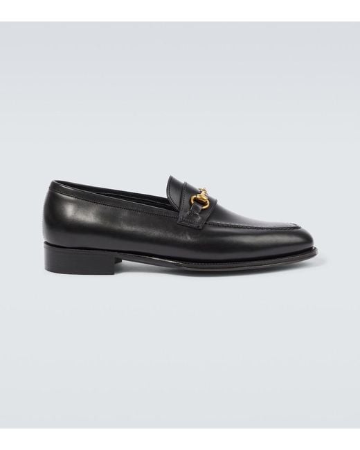 George Cleverley Black Colony Leather Loafers for men