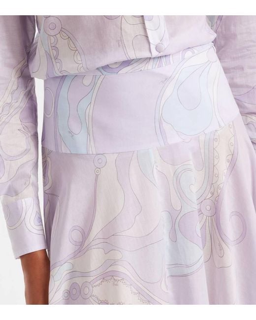 Gonna Lunga Orchidee di Emilio Pucci in Purple