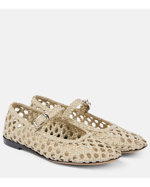 Le Monde Beryl Natural Woven Leather Ballet Flats