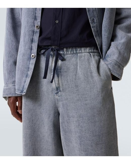 Loewe Gray Mid-Rise Wide-Leg Jeans for men