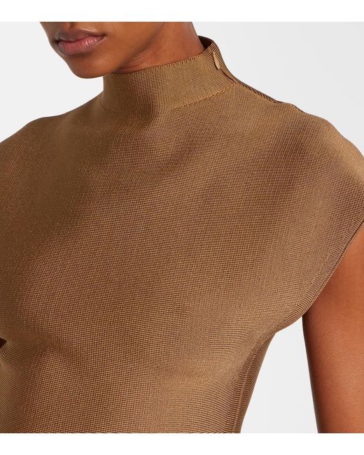 Khaite Brown Andra Knitted Top