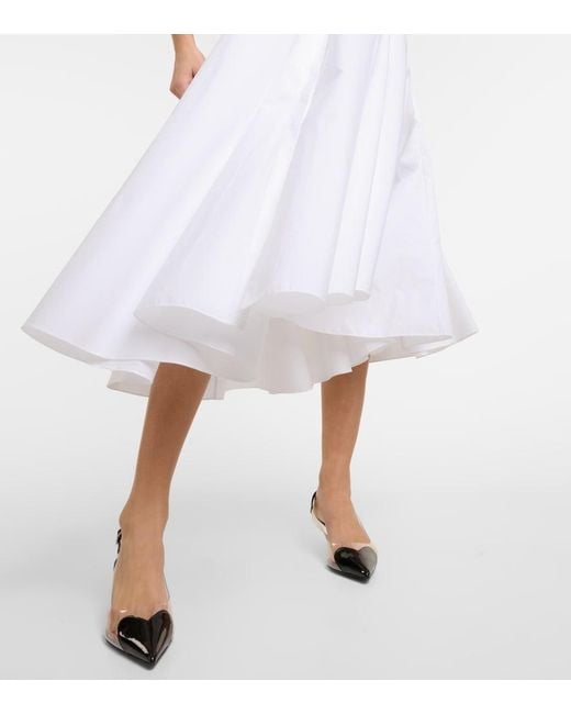 Alaïa White Belted Cotton Dress