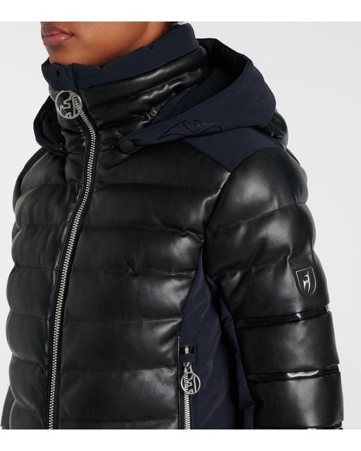 Toni Sailer Black Skijacke Adele Aus Lederimitat