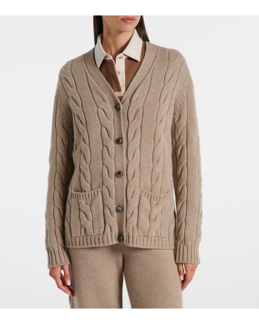 Loro Piana Brown Cardigan Napier Aus Kaschmir