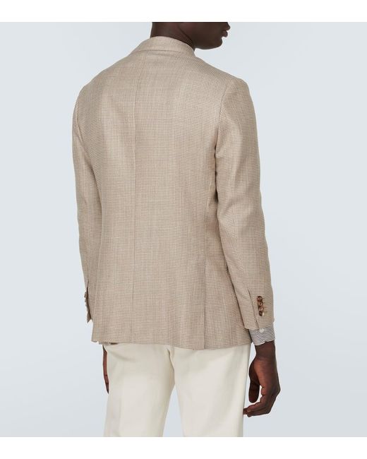 Kiton Natural Cashmere, Wool, Silk And Linen Blazer for men