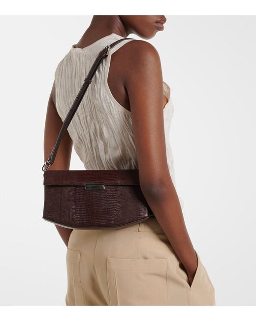 Totême Black Clip Small Leather Shoulder Bag
