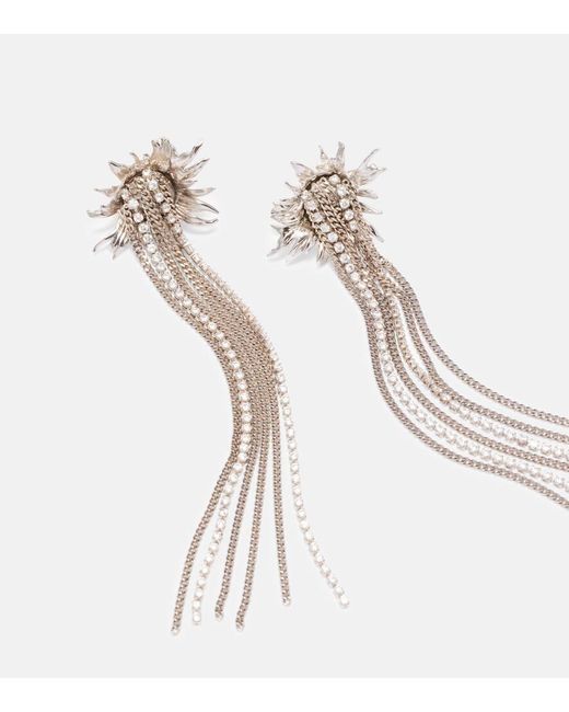 Boucles D'Oreilles Sunflower A Ornements Alexander McQueen en coloris White