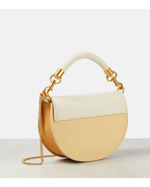Chloé Metallic Marcie Small Leather Tote Bag