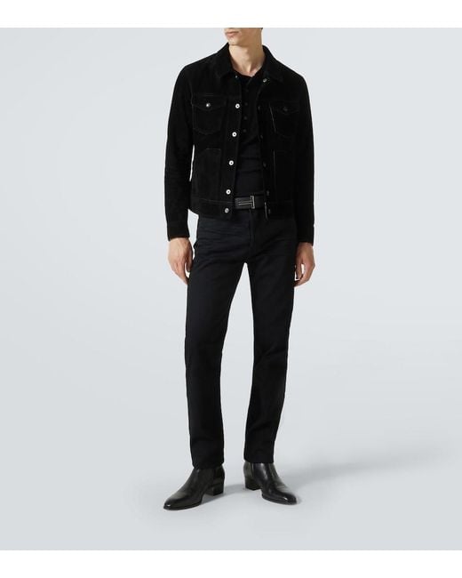 Tom Ford Black Suede Field Jacket for men