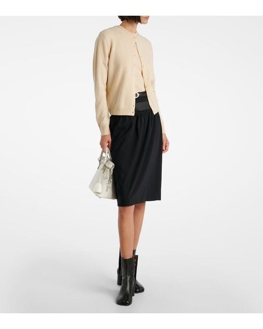Maison Margiela Natural Virgin Wool Cardigan