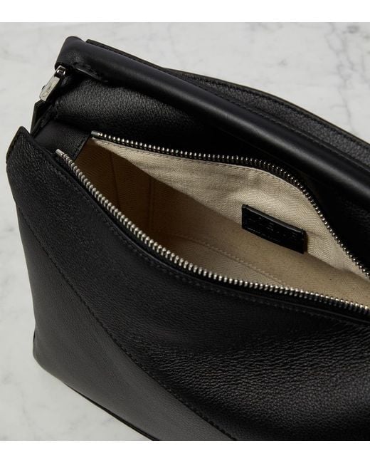 Loewe Black Puzzle Edge Small Leather Top-Handle Bag