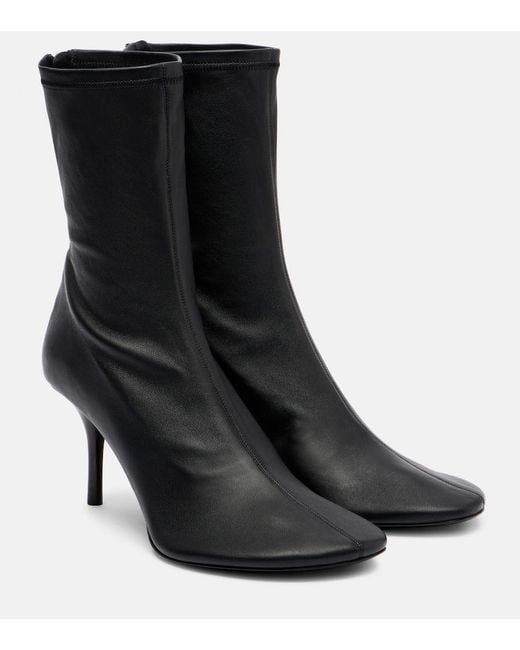 Acne Black 75 Leather Ankle Boots