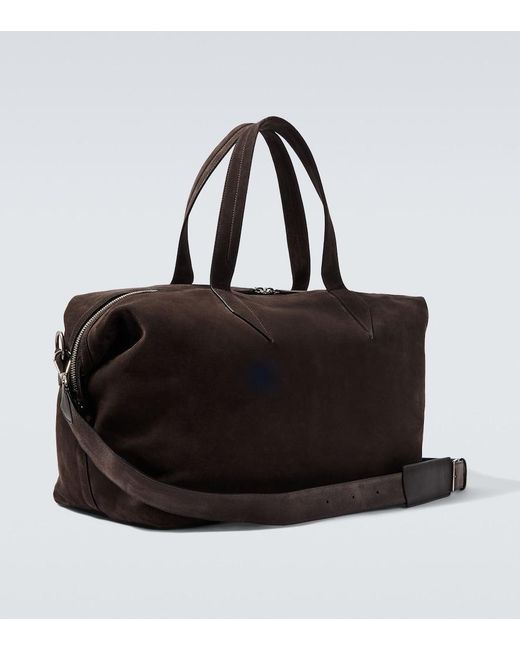 Metier Black Nomad Weekend Suede Duffel Bag for men