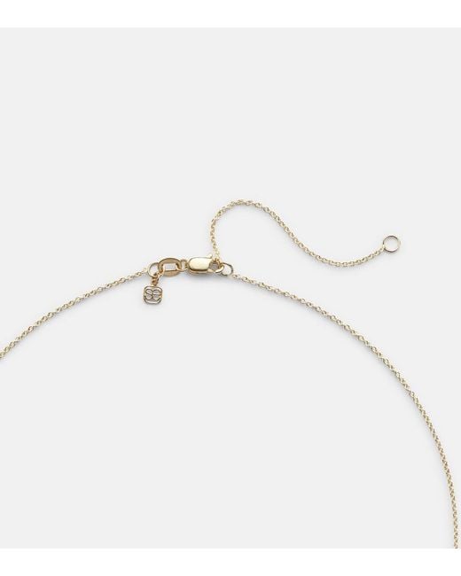 Sydney Evan White Nautilus Shell 14kt Gold Pendant Necklace With Diamonds
