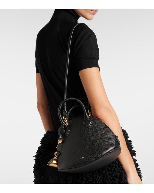 Alaïa Black Dome 25 Leather Tote Bag