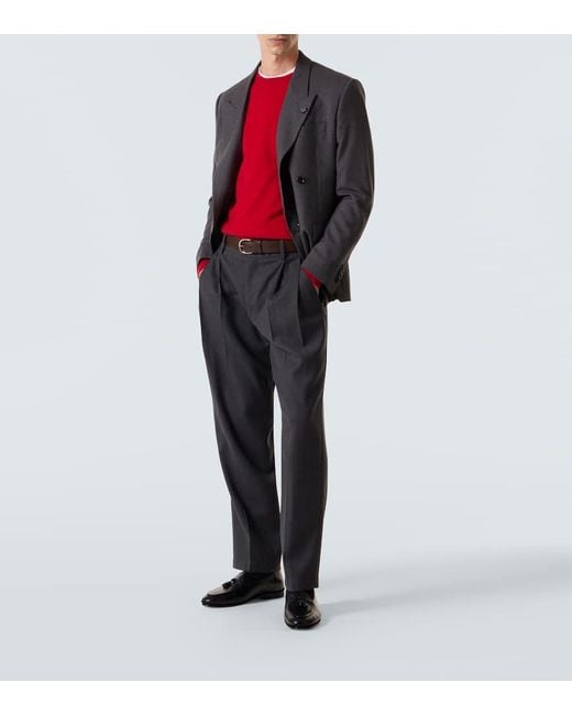 Rubinacci Red Cashmere Sweater for men