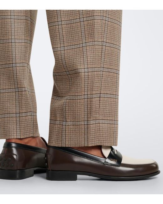 Tod's Multicolor Leather Penny Loafers