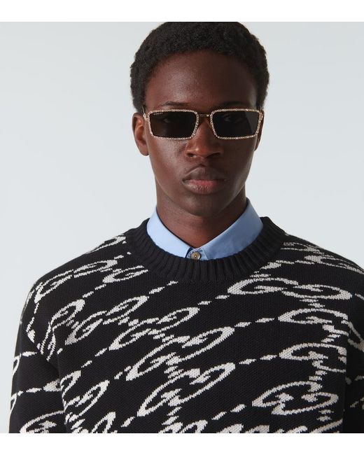 Gucci Verzierte Sonnenbrille in Gray für Herren