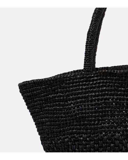 The Row Black Emilie Raffia Basket Bag
