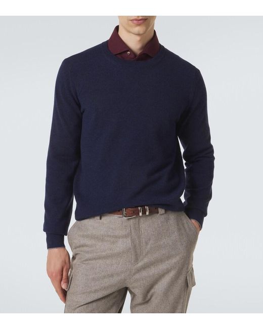 Pullover di Brunello Cucinelli in Blue da Uomo
