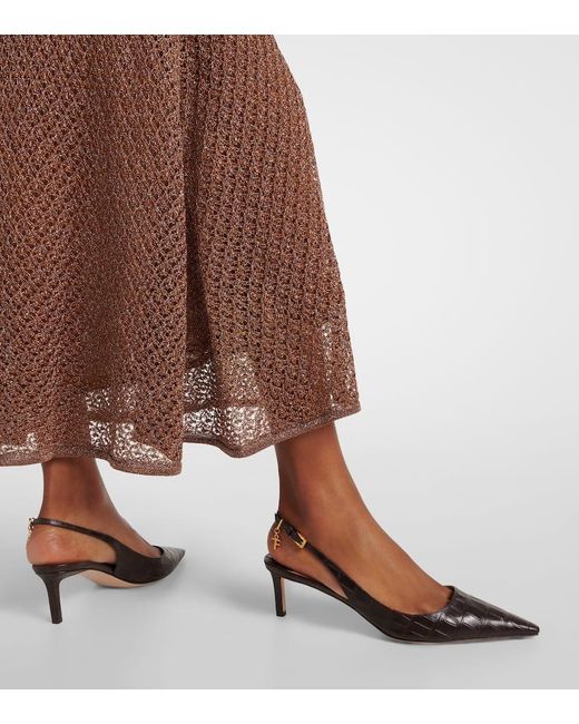 Tom Ford Brown Leather Slingback Pumps