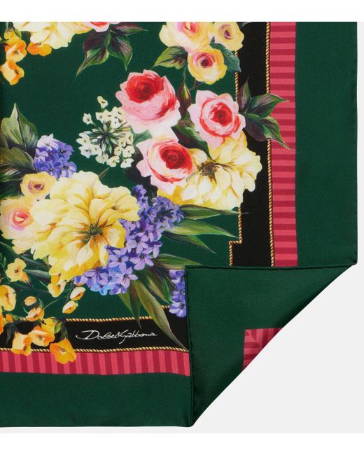 Dolce & Gabbana Multicolor Garden- Twill Scarf (90 X 90)