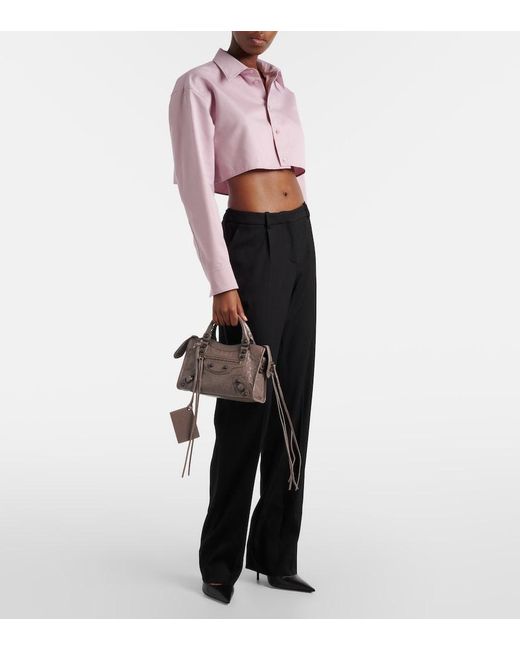 Balenciaga Brown Le City Mini Leather Top-Handle Bag