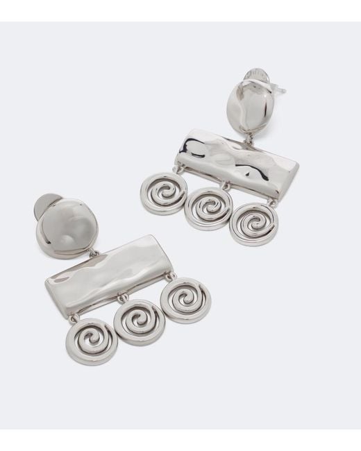 DEHANCHE Metallic Koru Drop Earrings