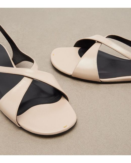 Khaite Black Liria Leather Sandals