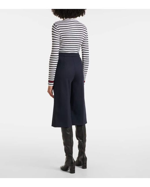 Max Mara Blue Valdez Wool-Blend Culottes