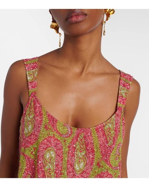 Etro Brown Printed Cotton Maxi Dress