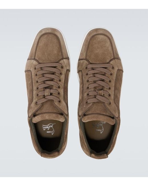 Christian Louboutin Sneakers Rantulow Aus Veloursleder in Brown für Herren