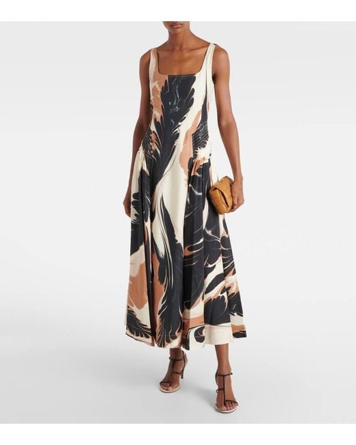 Robe Longue Paola Imprimee Jonathan Simkhai en coloris White
