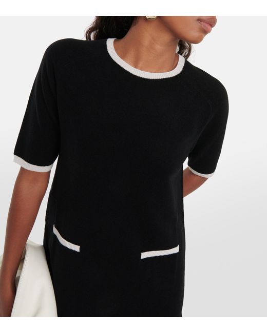Max Mara Dramma Wool And Cashmere Minidress in Black | Lyst