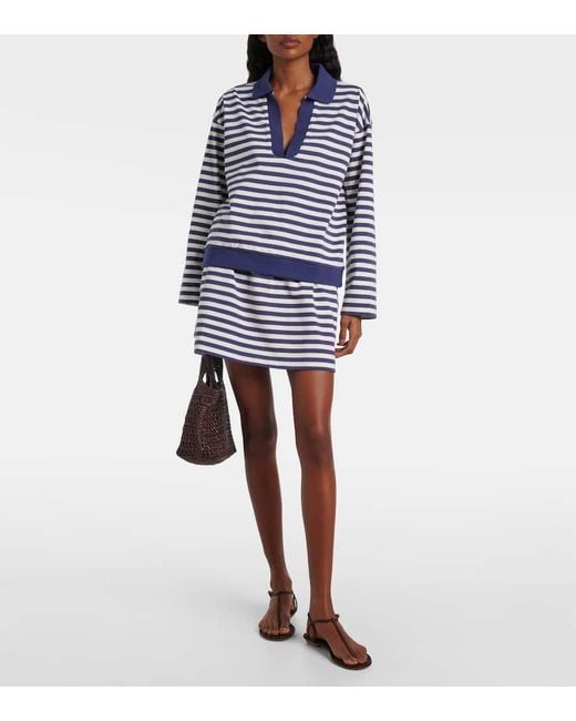 Posse Blue Haisley Striped Cotton Polo Shirt