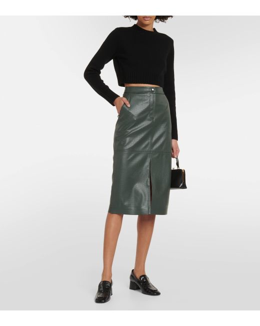 Max Mara Green Ethel Midi Skirt