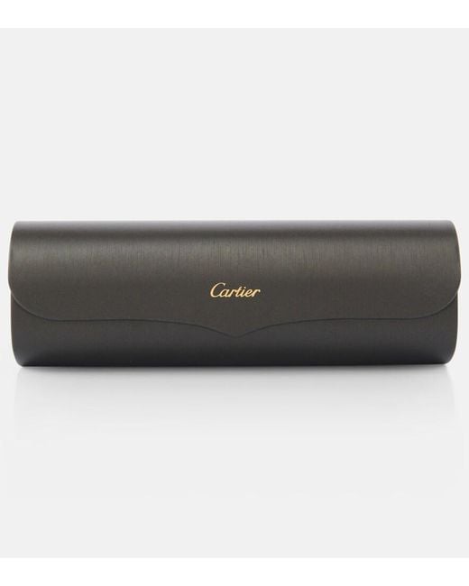 Cartier Natural Panthere De Cartier Rectangular Sunglasses