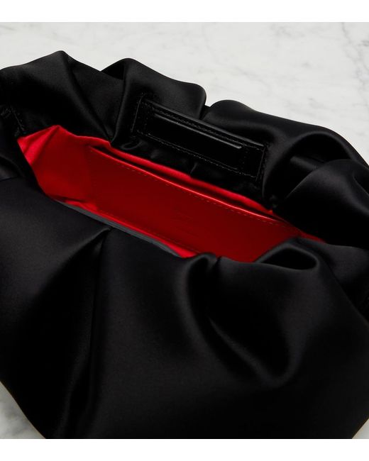 Christian Louboutin Black Eva Small Satin Shoulder Bag