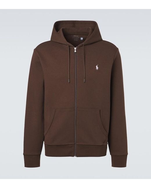 Polo Ralph Lauren Brown Cotton-Blend Hoodie for men