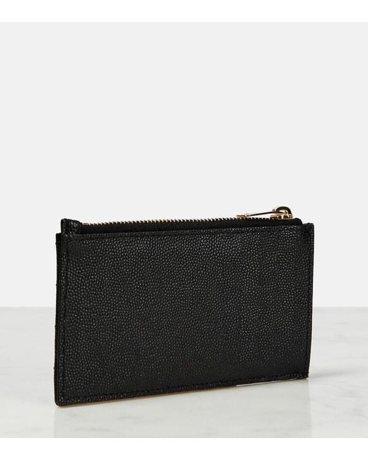 Saint Laurent Black Muenzetui Cassandre Aus Leder