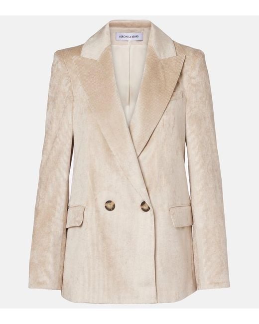 Blazer Sevyn En Velours Cotele Veronica Beard en coloris Natural