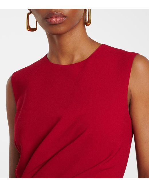 Roksanda Red Elham Draped Crepe Midi Dress