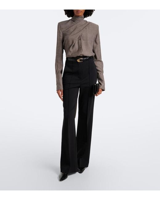 Mugler Brown Schluppenbluse