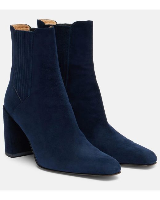 Gabriela Hearst Blue Luke Suede Ankle Boots