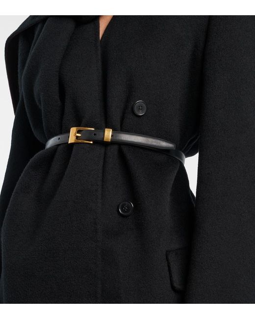 The Row Black Downtown Leather Belt
