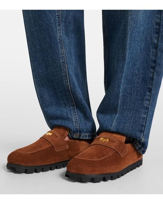 Miu Miu Brown Oliva Suede Mules