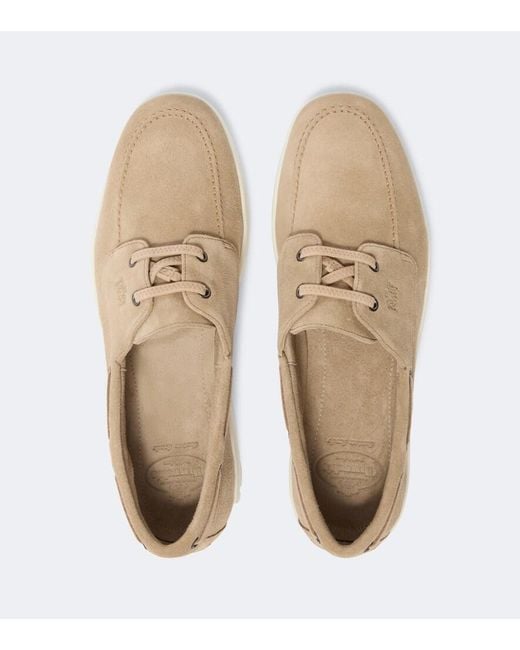 Church's Natural Peebles Suede Boat Shoes for men