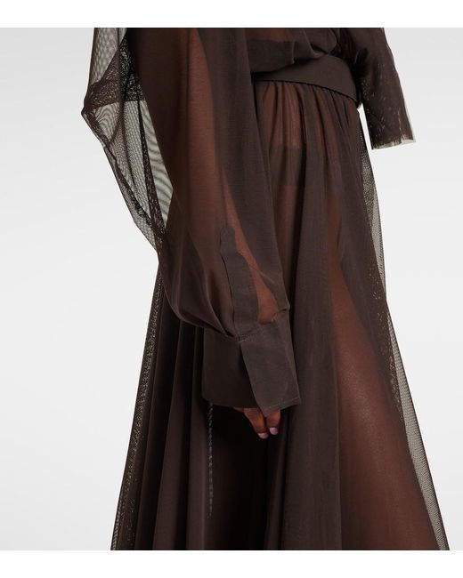 Norma Kamali Black Bow-Detail Flared Gown
