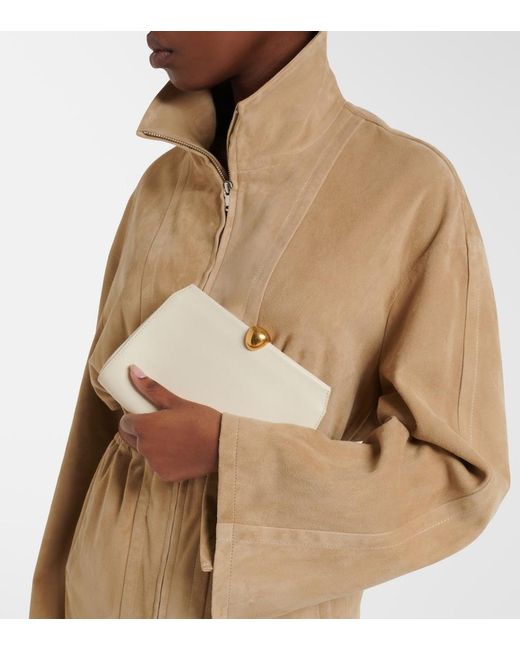 Nour Hammour Natural Lou Leather Clutch