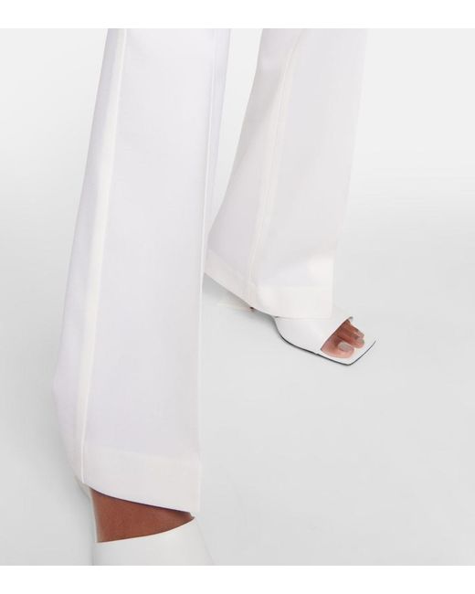 Blumarine White Mid-Rise Slim Pants
